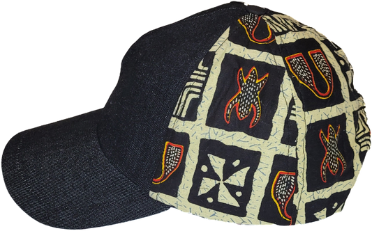 African Baseball Cap - Beige Pattern
